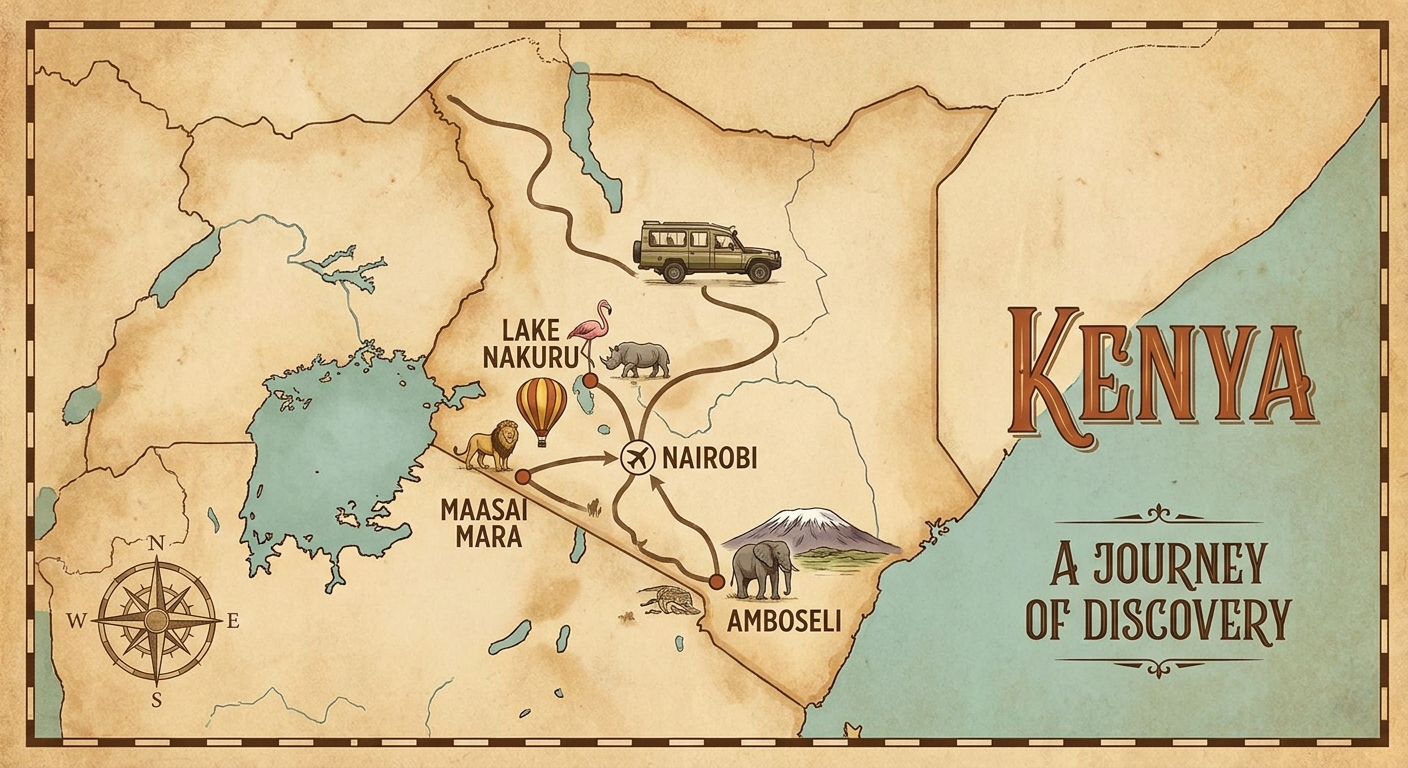 Itinéraire safari au Kenya de 7 à 10 jours : l’itinéraire idéal pour un premier voyage